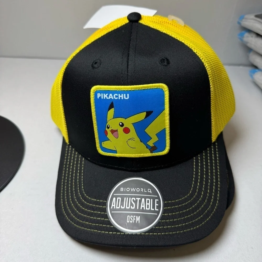 Pokemon Men’s Pikachu Adjustable Snapback Trucker Hat, One Size Fits Most